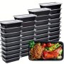 10/30/50pcs Meal Boxes 26 Oz Microwaveable Reusable Food Containers With Food Prep Lids Disposable Lunch Boxes BPA-free Plastic Food Containers - Stackable Fridge And Dishwasher Safe