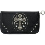 Scissor Bag With Silver Cross Black Empty
