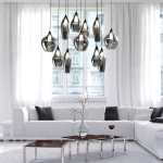 Galaxies 11 Light Chandelier Smokey Glass