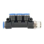 AirCraft Pu Hose Fitting Manifold 4 X 6MM Port X 1 4"M