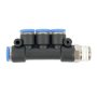 AirCraft Pu Hose Fitting Manifold 4 X 6MM Port X 1/4"M