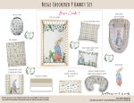 Cot Duvet Bedding Beige Checkered P Rabbit Set Neutral