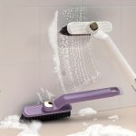 Multifunctional 2-IN-1 Rotating Cleaning Brush V-shaped Joint 360-DEGREE Hard Bristle Brush For Bathroom Tile And Wall Grout Cle