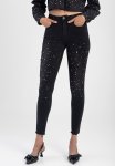 Sissy Boy Axel Skinny With All Over Bling - Black