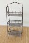 3 Tier Standing Rack With Mesh Baskets 108X42CM