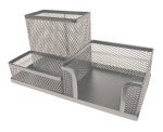 Sds M420S Wire H Metal Cube Clip & Pen Holder - Silver