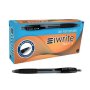 Retractable Gel Pen With Rubber Grip 0.5MM Black - Box Of 12