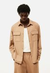 Regular Fit Twill Overshirt - Brown