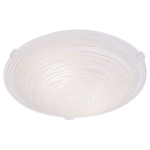 Patterned White Glass With White Clips CF1299 Large