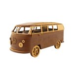 3D Wooden Model Vw Bus