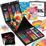 Ibayam Art Kit 251-PACK Art Supplies Drawing Kits Arts And Crafts Gifts Box For Adult Art Set Case With Trifold Easel Scratch Pa