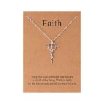 Lcherry Faith Cross Necklace Cross Crown Necklace For Women Religious Jewelry Christian Baptisms Gifts For Women