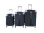 Durable Abs Spinner Wheels Tsa Lock Hardshell Trolley Luggage Set - 3PIECE -black