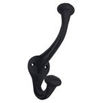 Classic Cast Iron Hook Double Black 14CM