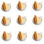 9 Pack - Fridge Magnets With Milk Bowl With Breadstick Design - Multicolour