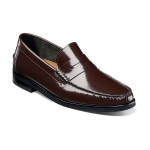 Mens Berkley Flex Leather Shoes In Burgundy - Burgandy 12