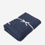 Cotton Knit Throw - Peacock Stonewash