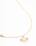 Goldair Gold Enamel Planet Drop Necklace