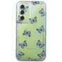 Blue Butterflies Print Phone Case Compatible With Samsung A54 - Transparent