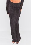 Black Plisse Maxi Skirt - Black