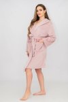 Senza Plush Huggle Hooded Soft Dressing Bathrobe Gown With Pockets & Belt For Women