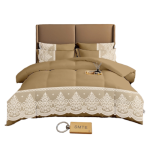 Smte Bedspread Set With A Smte KEYRING-DL5PC 5-PIECE Gold With Keychain