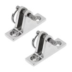 2PCS 316 Stainless Steel Boat Bimini Top Deck Hinge With Quick Release Pin&ring 90 Degree Boat Accessories Marine Kayak Canoe Ya