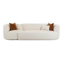 Fibee Cream 3 Seater Sofa Couch
