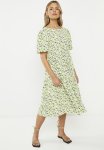 Back Detail Tier Midi Dress - Green