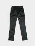 Wax Coated Sheen Slim Fit Denim - Olive - Olive 40