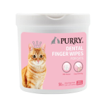 Purry Dental Finger Wipes For Cats 50 Wipes Milk Flavour
