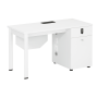 Vertex Pro White Office Desk With Power Ports