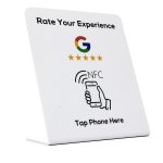 Google Review Nfc Table Top Display Tap & Review Stand White Edition 14X12 Cm - Autostyle Motorsport South Africa