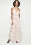 Ruffle Wide Leg Pleated Jumpsuit - Ecru Black MINI Spot