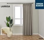 Simon Baker Larissa Tape Taupe Curtain Various Lengths - Taupe W 265 X L 218CM