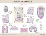 Cot Duvet Bedding Bunny And Blossom Purple Set