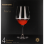 Marta Burgundy Lead-free Crystal Wine Glasses 4-PACK