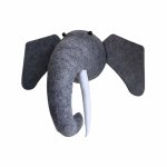 Felt 3D Elephant Head The Hometopia