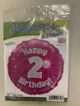 Pink Number 2 Foil Balloon