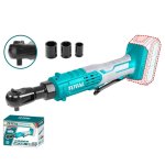 Total Tools Ratchet Drive Cordless 20V 3 8" With 3PCS Sockets
