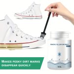 No-rinse Shoe Cleaner Gel - Removes Stains & Yellowing Safe For Canvas Sports & White Shoes Portable & Easy To Use