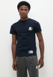 Round Neck Core Logo Tee - Navy white