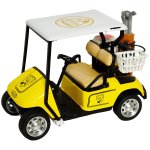 Golf Cart Yellow Vehicle Decor