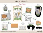 Cot Duvet Bedding Black Dotty Safari Set