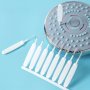 10pcs Shower Nozzle Cleaning Brush White Multifunction Showerhead Crevice Cleaning Brush For Household Bathroom Accessories