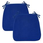 Nobildonna Dining Chair Cushions Set Of 2-2" Thick High-density Foam Chair Pads With Ties And Non-slip Bottom Removable Washable