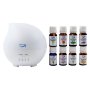 Crystal Aire Rain Drop Diffuser With Night Light & 8 Essential Oil Bundle