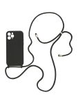 Silicone Iphone Cover And Strap - Black - Iphone 13 Pro
