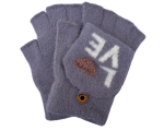 Winter Convertible Fingerless Love Gloves - Half Finger Mittens
