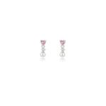 Georgini Sweetheart MINI Heart Freshwater Pearl Droplet - Silver